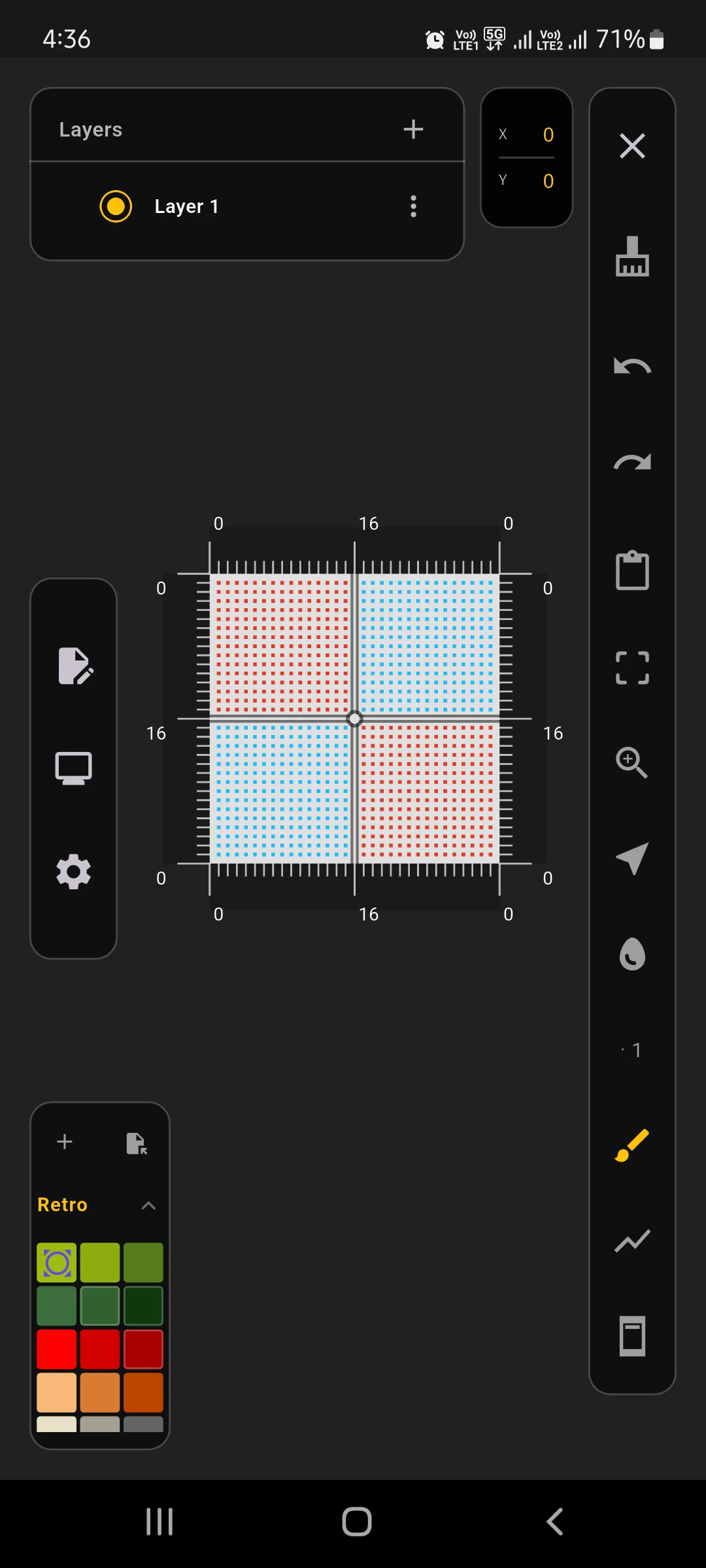 efer sprite: pixel art editor screenshot